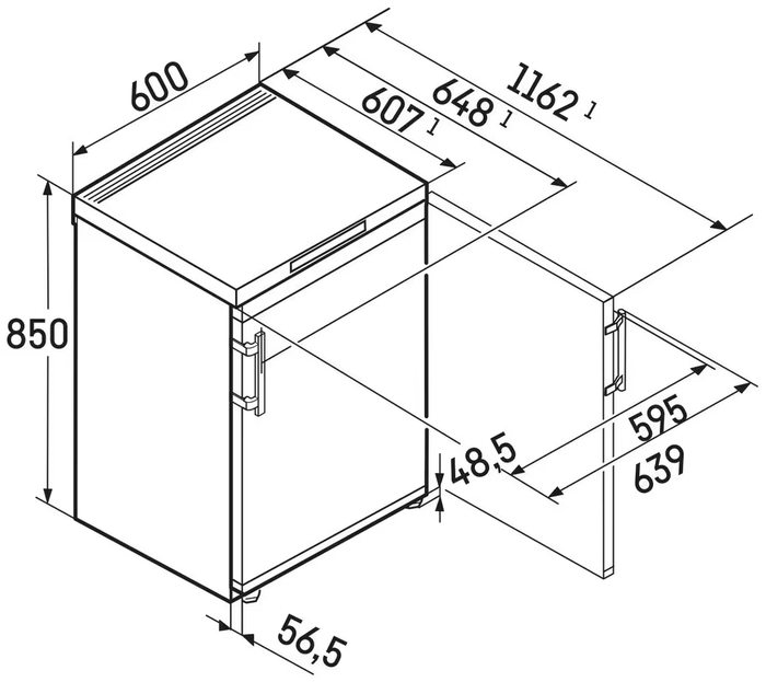 Liebherr FNsddi 1624-20 Vriezer Tafelmodel (85 cm) - Afbeelding 2