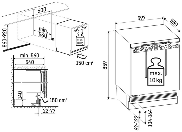 Liebherr SUFc 3703-20 Onderbouw Vriezer (92 cm) - Afbeelding 2