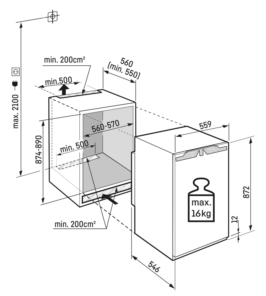 Liebherr SIFNci 3954-22 Vriezer (88 cm) - Afbeelding 2