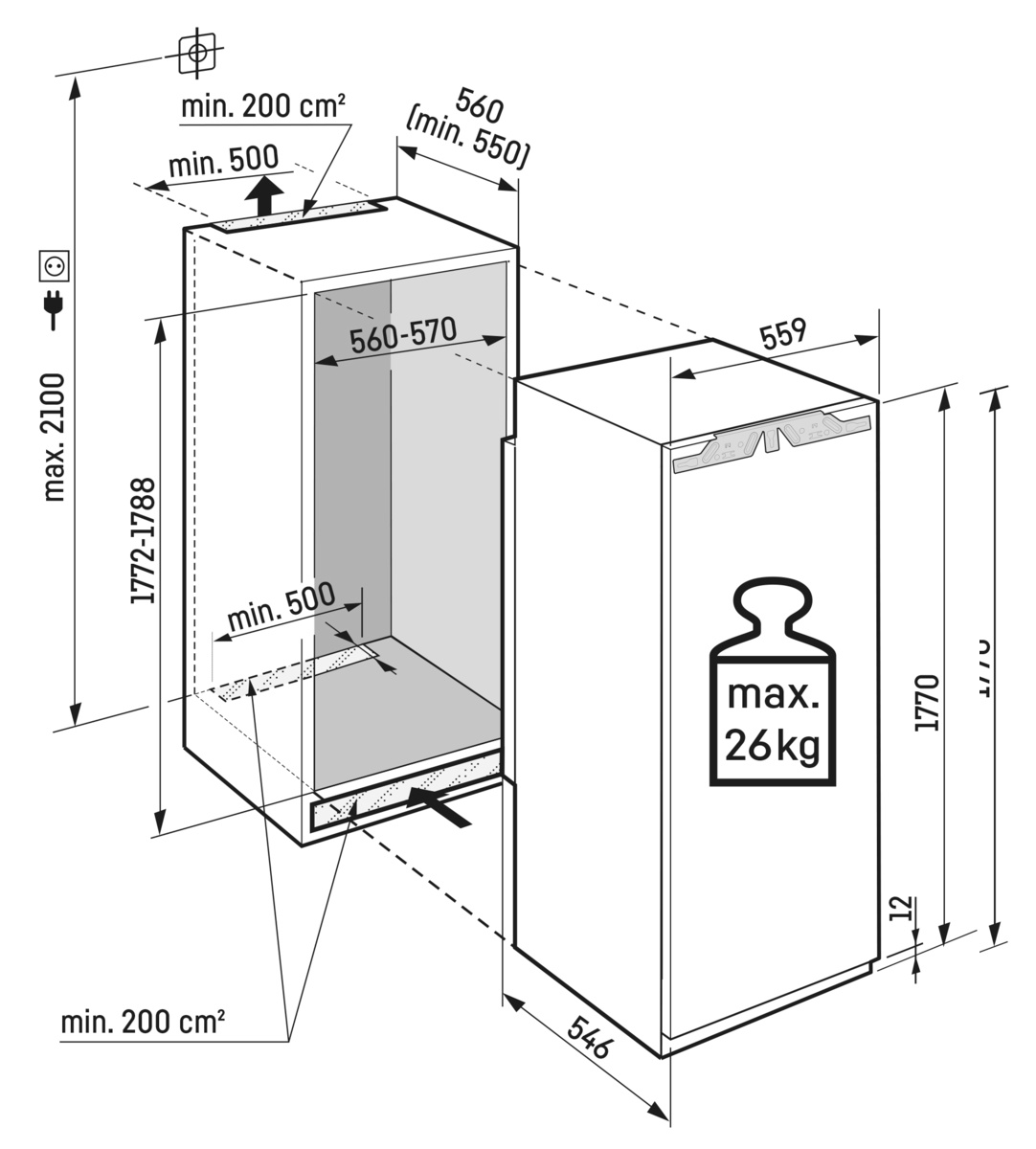 Liebherr SIFNe 5128-22 Vriezer (178 cm) - Afbeelding 2